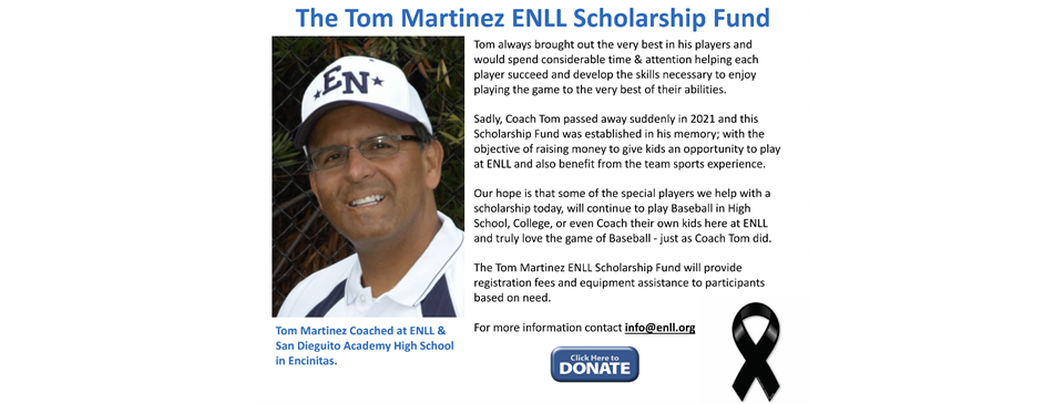 Coach Tom Martinez ENLL Scholarship Fund