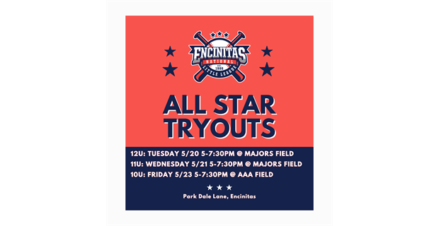 All Star Tryouts - Mark Your Calendars